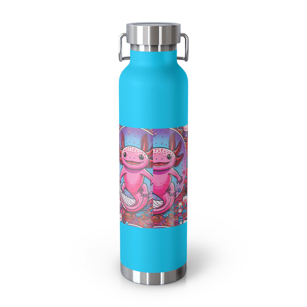 Water Bottle with Axolotl Design, 22oz