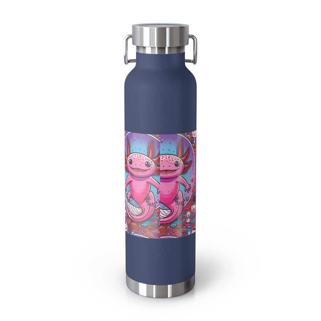 Water Bottle with Axolotl Design, 22oz
