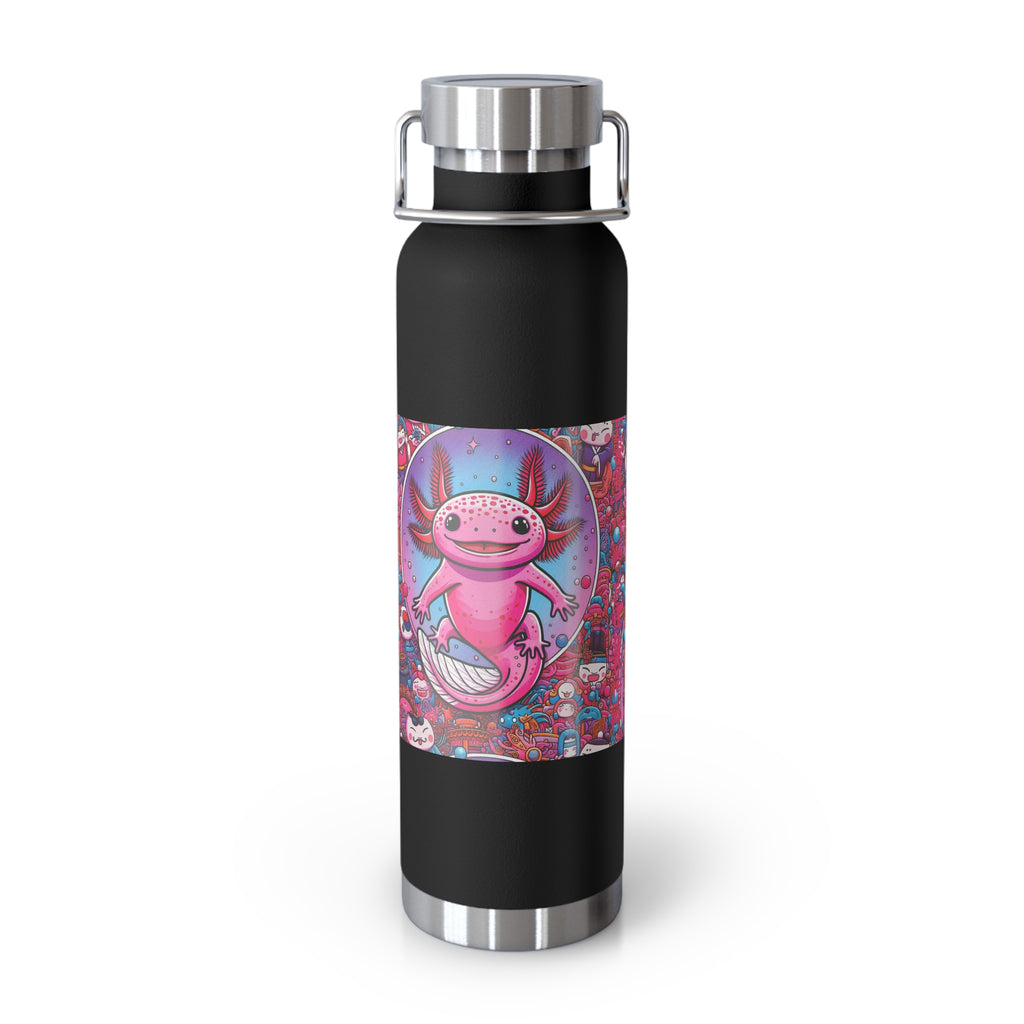 Water Bottle with Axolotl Design, 22oz