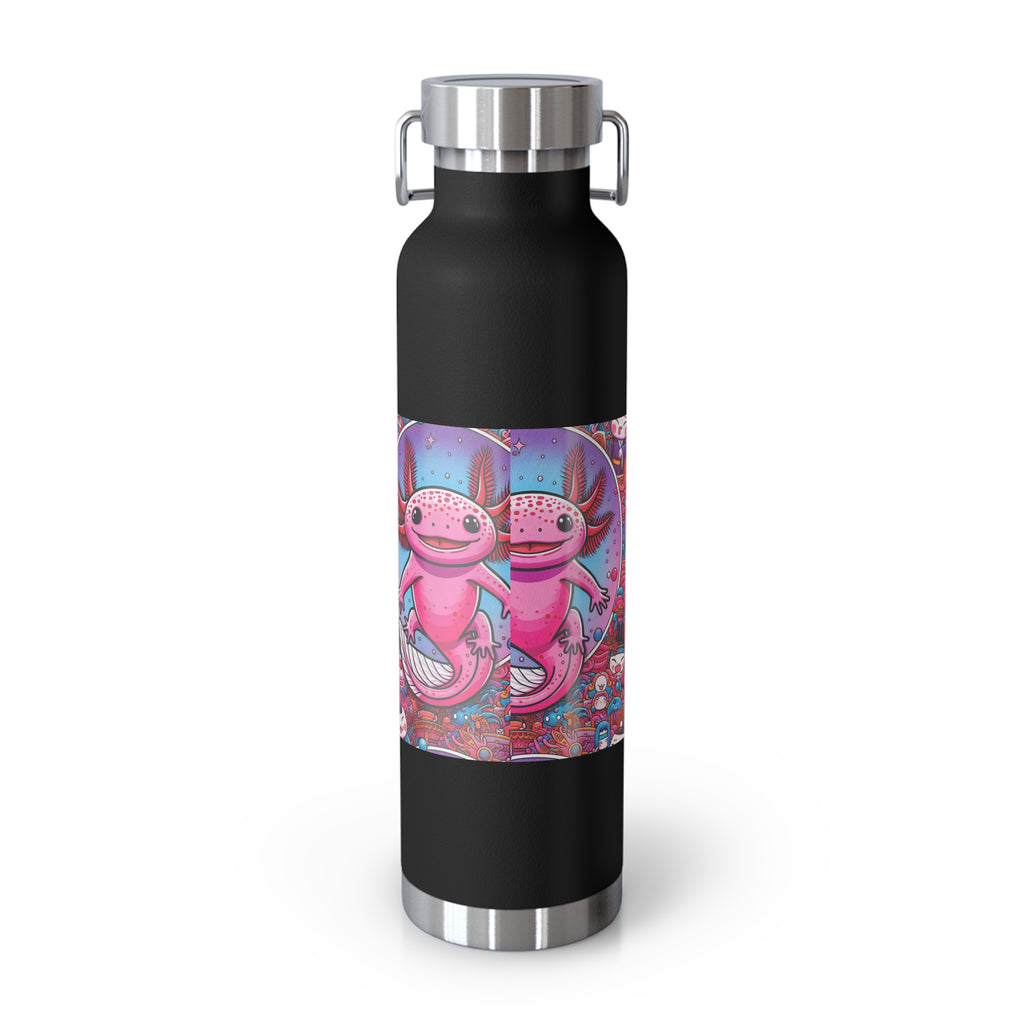 Water Bottle with Axolotl Design, 22oz