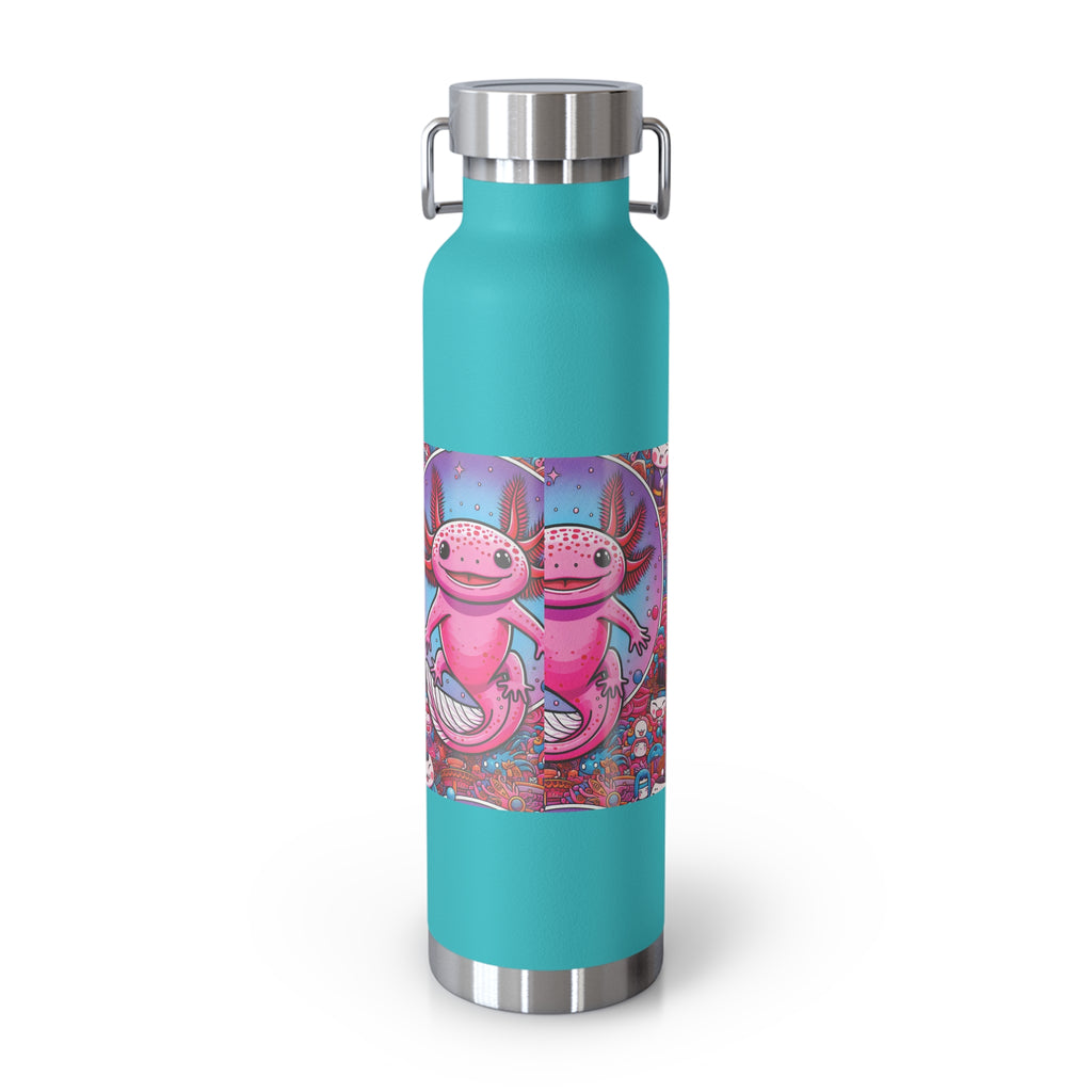 Water Bottle with Axolotl Design, 22oz