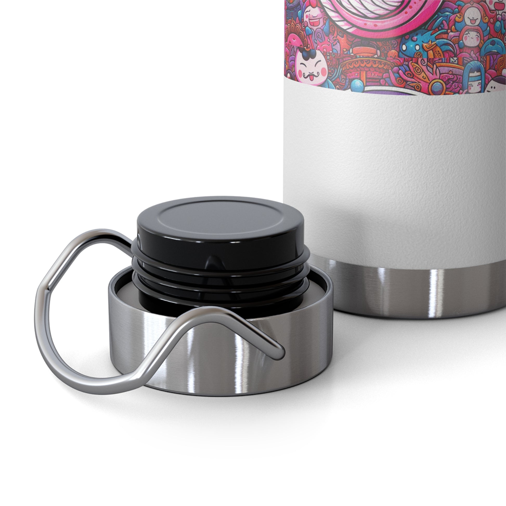 Water Bottle with Axolotl Design, 22oz