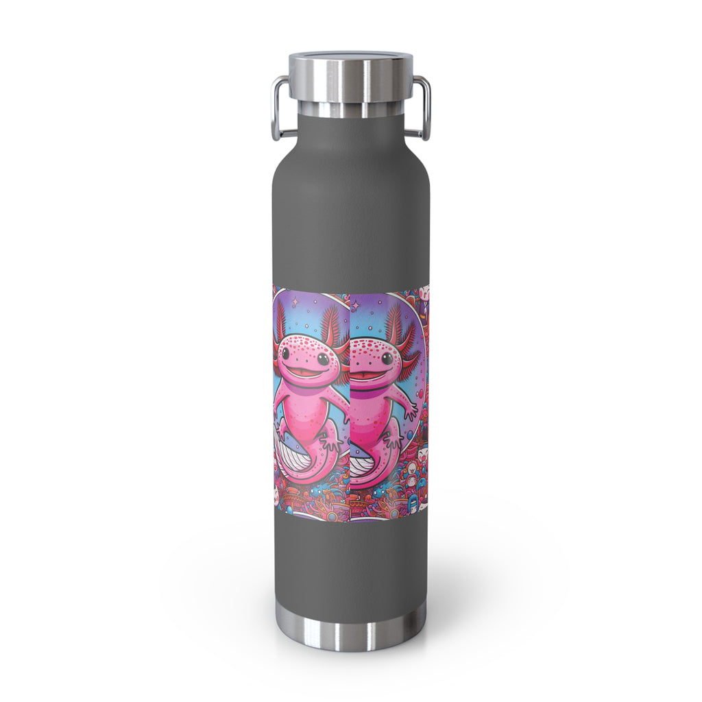 Water Bottle with Axolotl Design, 22oz