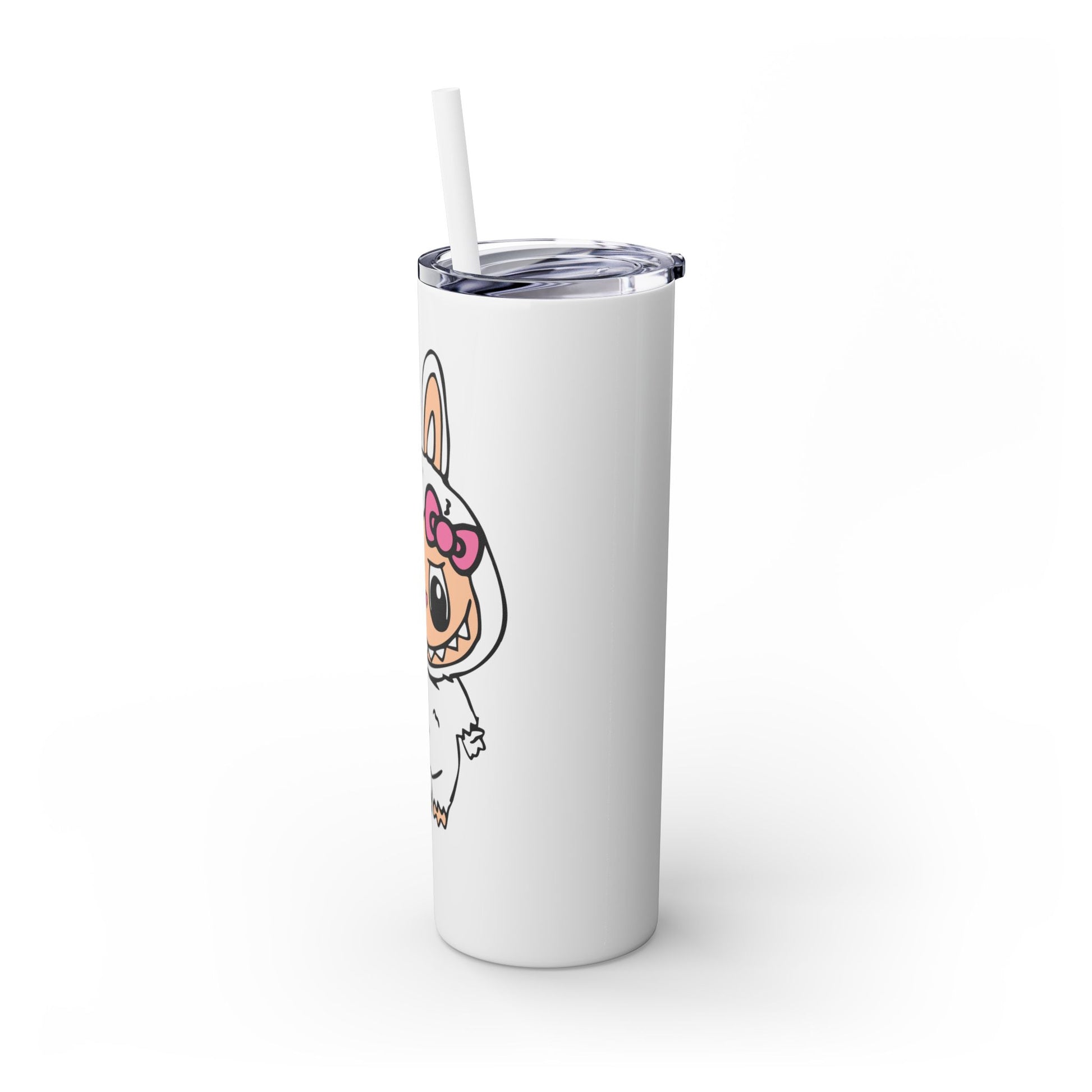 Cute Labubu Hello Kitty 20oz Skinny Tumbler with Straw, Adorable Drinkware, Kids Gift, Sunmer, Party Favor, Fun Design